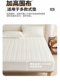 Class A 100% Cotton Quilted Fitted Sheet All-inclusive Mattress Protector Dustproof Non-slip Bed Cover