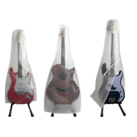 Guitar Dust Cover for Acoustic, Electric Guitars & Basses - Transparent Frosted/Silver-Coated Instrument Protector