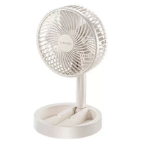 Portable USB Rechargeable Desk Fan with Phone Holder and Quiet Operation