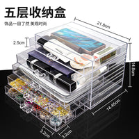 Multi-functional Clear Desktop Storage Organizer with Drawers for Jewelry and Small Items