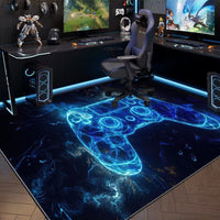 Gaming Room Area Rug Non-Slip Floor Mat for E-Sports Chair Living Room Bedroom