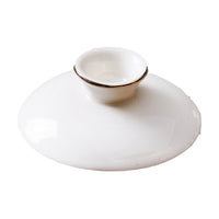Ceramic Gaiwan Lid Replacement for Kung Fu Tea Bowls - Various Styles and Sizes