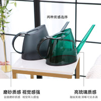 Colorful Plastic Watering Can for Indoor and Outdoor Plants, Transparent Frosted Resin Garden Sprinkler with Oval Portable Design