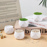 Diamond-Shaped PP Plastic Flower Pot for Crochet and Knitting Projects