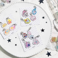 AGUGU Cartoon Acrylic Keychain for Bags and Planners