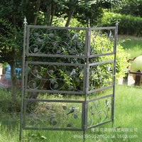 European Style Metal Garden Trellis for Climbing Plants, Roses, Clematis - Outdoor Decorative Wall Grid Fence