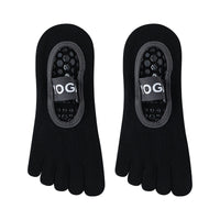 Five-Toe Yoga Pilates Socks with Non-Slip Grips for Women, Anti-Pilling Cotton