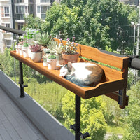 Balcony Railing Hanging Planter Rack Foldable/Non-Foldable Flower Pot Holder for Indoor/Outdoor Plants