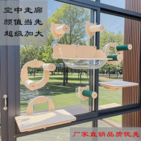 Window Mounted Cat Hammock Perch with Suction Cups - No-Drill Wall-Mounted Cat Bed