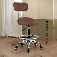 Adjustable Swivel Kitchen Stool with Backrest and Footrest for Cooking and Salon Use