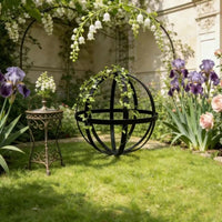 Spherical Wrought Iron Garden Trellis for Climbing Plants, Roses, and Clematis