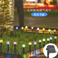 New LED Solar Bubble String Lights Outdoor Waterproof Garden Yard Decorative Ambient Ground Plug Fairy Lights