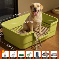 Extra Large Dog Potty Training Toilet with High Fence Anti-Splash for Small to Medium Dogs