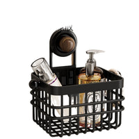 Suction Cup Storage Basket for Bathroom, Wall-Mounted Drain Basket, No-Drill Organizer for Cosmetics and Towels