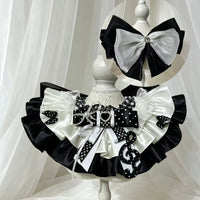 Luxury Pet Bib with Bowknot for Cats and Small Dogs, Elastic Princess Style Drool Scarf