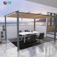 Aluminum Alloy Pergola with Waterproof Canopy for Patio Garden