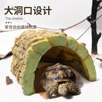 Reptile Hideaway Cave for Terrariums - Realistic Rock, Pebble, or Bark Design for Lizards, Frogs, and Snakes