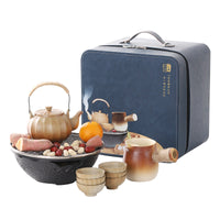 Portable Tea Brewing & BBQ Grill Set for Home & Patio, Charcoal Stove for Outdoor Gatherings