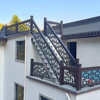 Durable Zinc Steel & Aluminum Alloy Balcony Stair Railing for Villas & Gardens