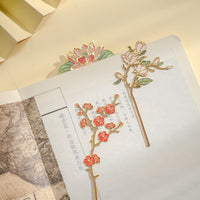Four Seasons Delight Bookmark & Ornament Gift Set - Chinese Style Souvenir for Friends & Teachers
