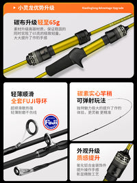 Zhan Ying Xiaolinglong Fuji UL Carbon Lure Fishing Rod for Micro Lures