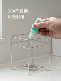 Jiatuteng 304 Stainless Steel Kitchen Trash Bag Holder Stand for Countertop or Cabinet Door