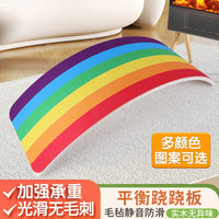 Kids Wooden Rainbow Balance Board for Sensory Integration and Yoga Training