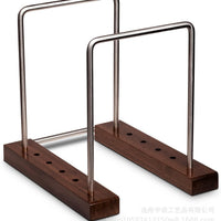 Solid Wood Retro Vinyl Record and CD Display Stand