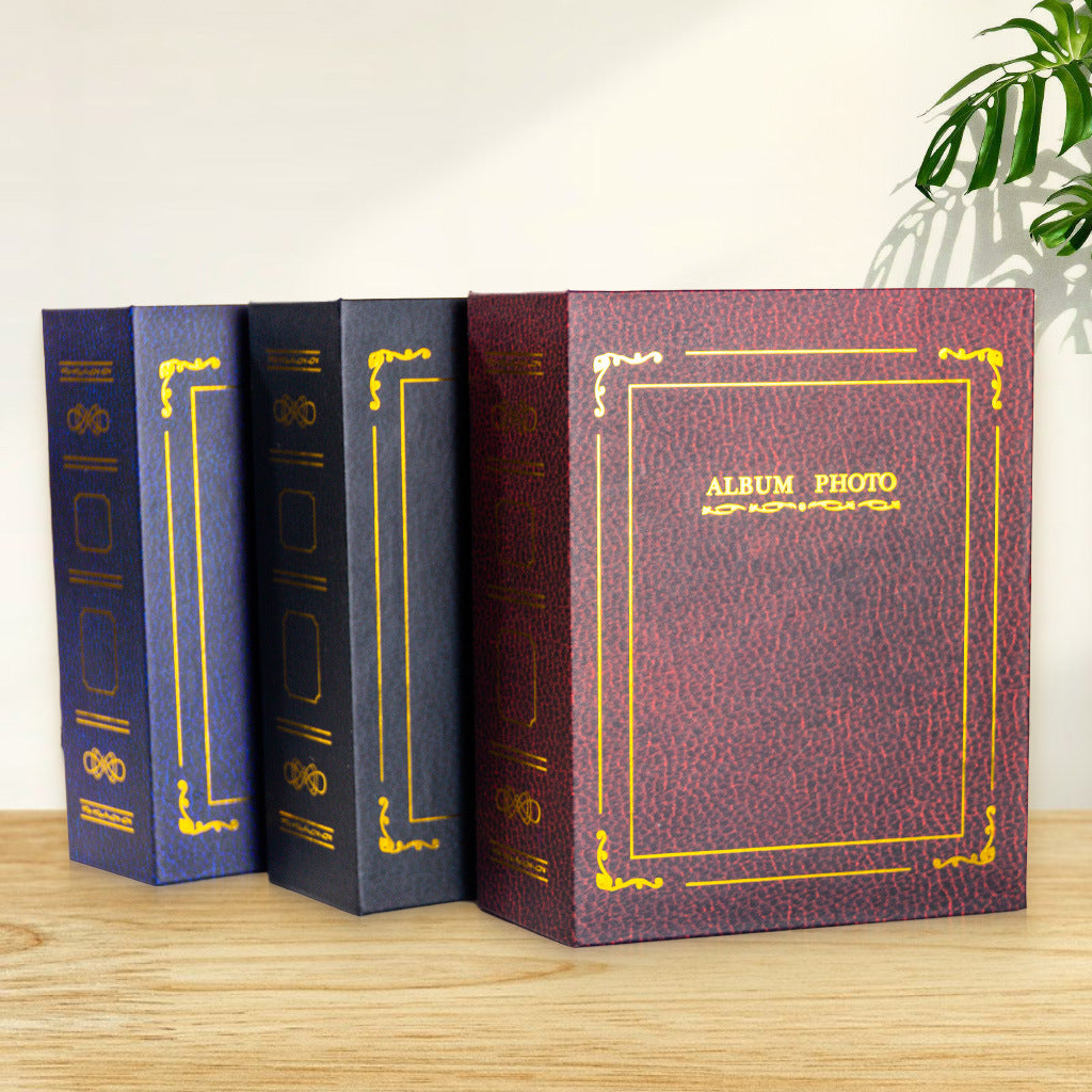 Tokugawa 4R 6-inch 100-Pocket Leather Texture Hot Stamping Photo Album