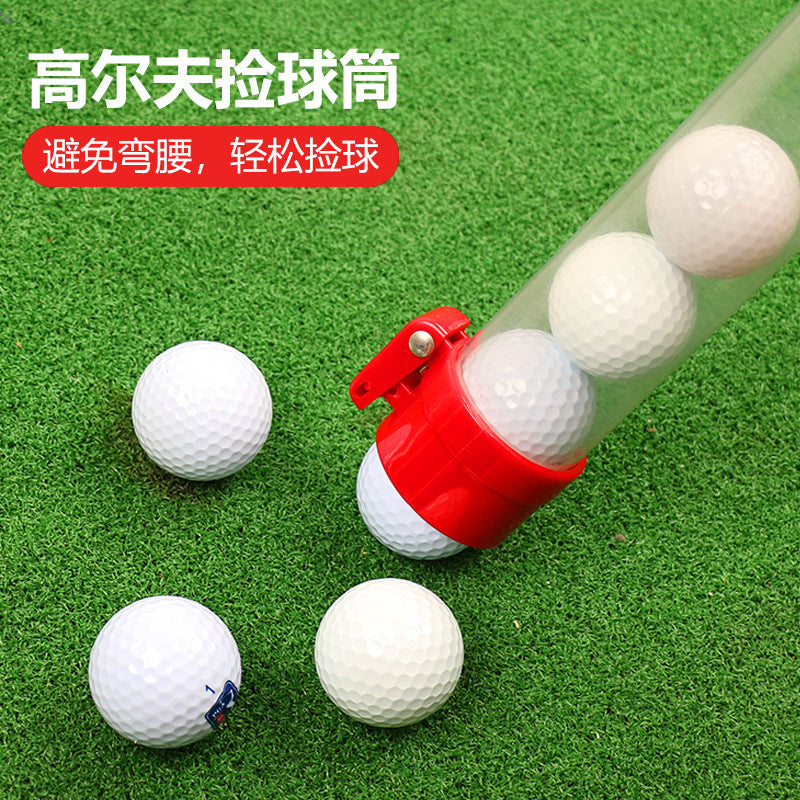 Golf Ball Pick-Up Tube Transparent Plastic Retriever for Driving Range Practice