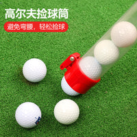 Golf Ball Pick-Up Tube Transparent Plastic Retriever for Driving Range Practice