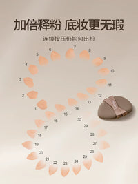 Japanese Air Cushion Makeup Sponge, Ultra-Soft, Non-Absorbent, Wet/Dry Use Foundation Applicator