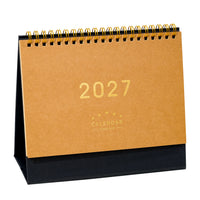 2027 Desk Calendar Kraft Paper Ivory White Minimalist Monthly Planner Ornament