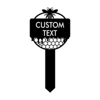 1pc Black Metal Hollow Simple Garden Sign Decorative Ground Plug Door Plate Billboard Custom Line Fashion