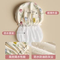 Waterproof Double-Layer Shower Cap for Women, Reusable Bathing Hair Cover for Home Kitchen Use