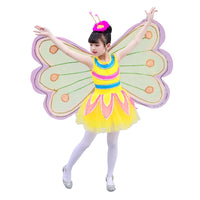 Girls' Butterfly Costume Dress for Stage Performance and Dance