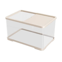 2025 New Desktop Mini Aquarium with Lid for Home Living Room, Transparent Ecological Fish Tank for Goldfish