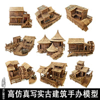 Realistic Chinese Style Miniature Landscape 3D Resin Ancient Building Models for Decor