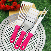 Outdoor BBQ Griddle Spatula Set - Teppanyaki Food Flipper Kit