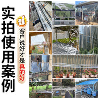 Heavy-Duty Transparent PVC Tarpaulin with Reinforced Grommets for Outdoor Wind and Rain Protection