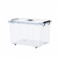 Transparent Extra Large Capacity Storage Box Toy Plastic Storage Bin Clothes Quilt Organizer with Lid and Wheels