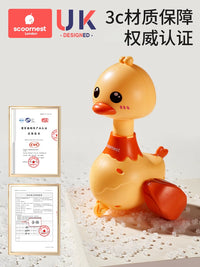 Baby Press-and-Go Wobbling Duck Toy for Early Learning and Crawling Development, 6-12 Months