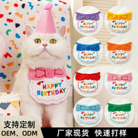 Pet Birthday Party Bandana and Hat Set for Dogs and Cats