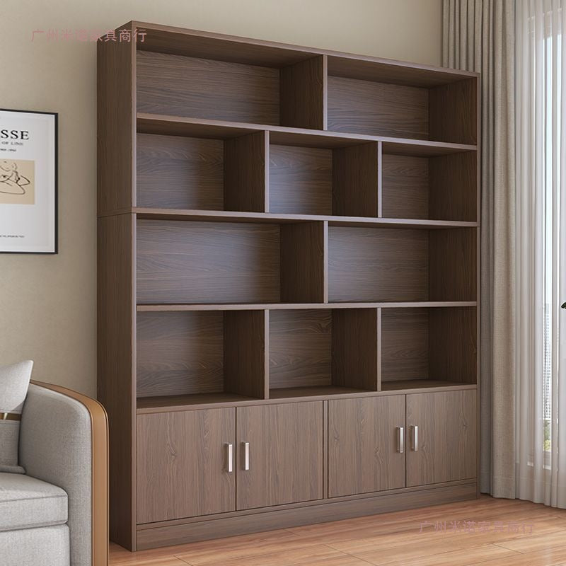 Floor-Standing Wine Cabinet with Storage and Display Shelves for Living Room