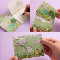 Creative Oil Painting Postcards Hand-Painted Illustration Style Festive Healing Birthday Greeting Cards Wall Decor Gift