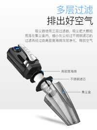 4-in-1 Car Vacuum Cleaner with Tire Inflator, High Power Portable Handheld Auto Vacuum for Wet/Dry Use