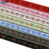 New Chinese Style Embroidered Floral Jacquard Ribbon Trim for DIY Craft and Apparel