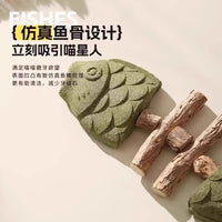 Catnip and Silvervine Chew Toys for Cats - Fishbone and Ball Designs