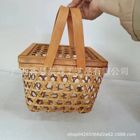Handwoven Bamboo Gift Basket for Festivals and Storage