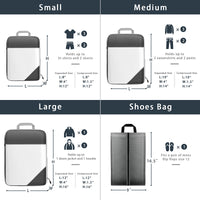 Foldable Waterproof TPU Travel Storage Bags Set for Luggage Organization